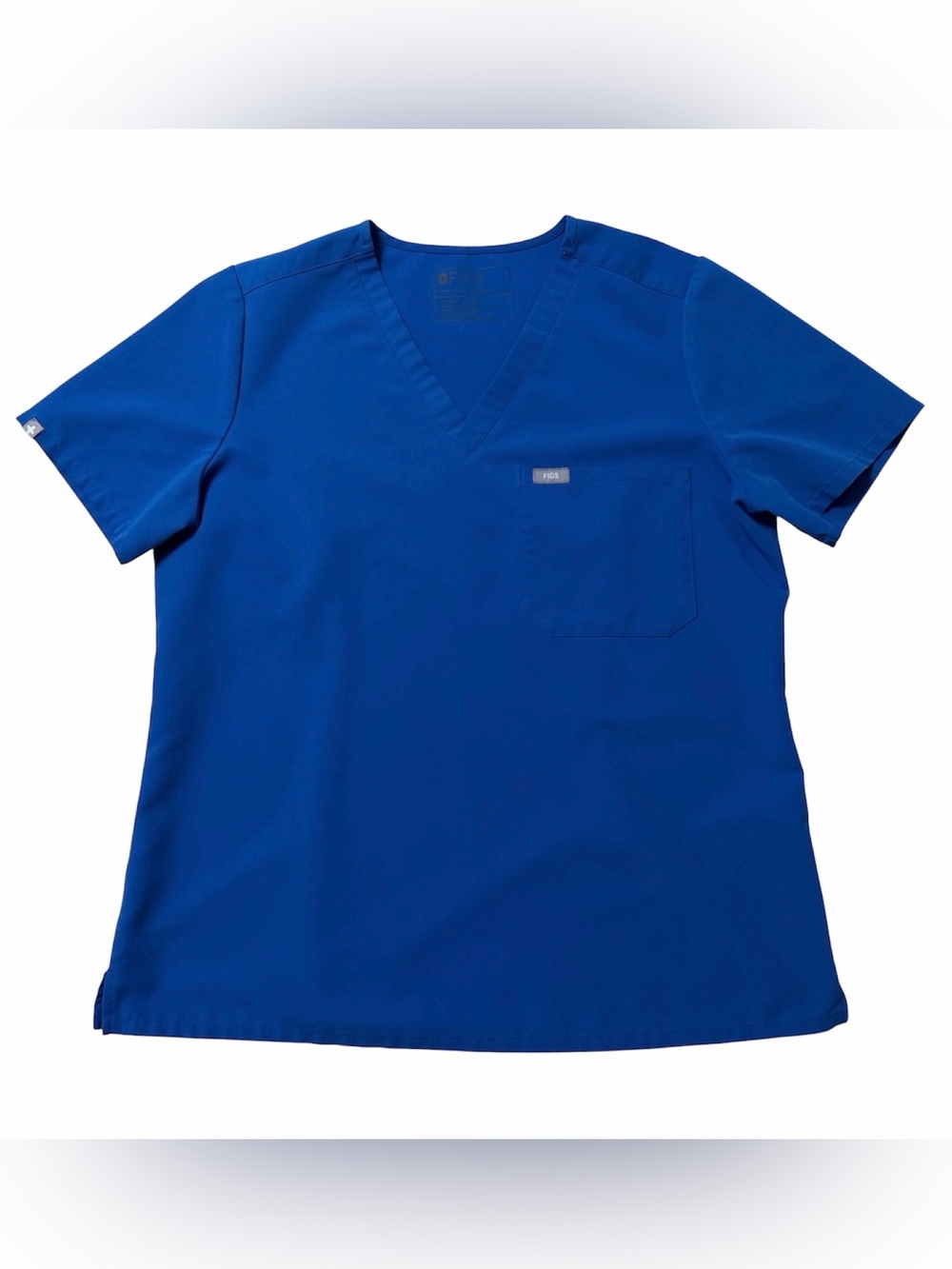 Figs Catarina one pocket Scrub Top in Royal Blue
